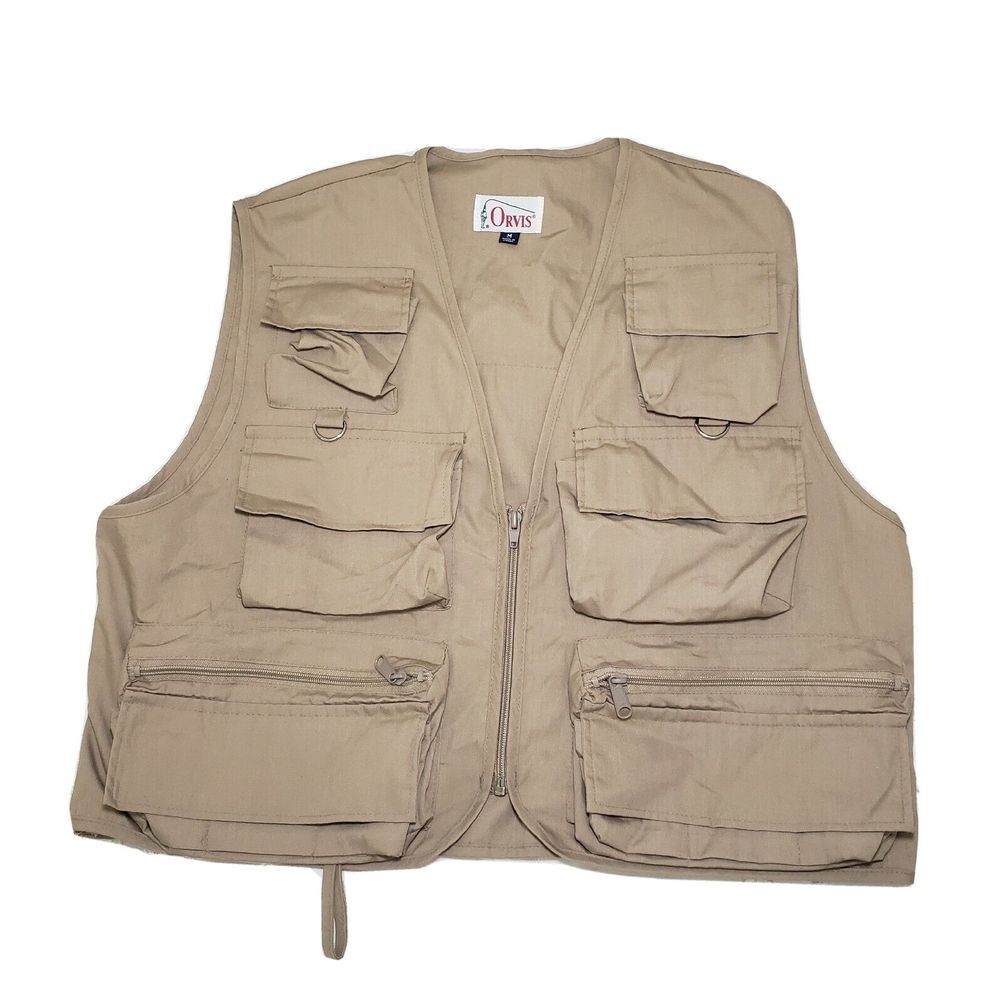 Vintage Orvis Vest Fly Fishing Tackle Bird Hunting Mens Med Game Rear Pouch - Picture 1 of 6